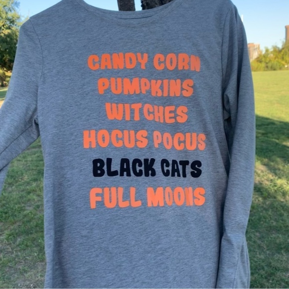 Celebrate Halloween graphic tee! Size M, 8-10.‎  Great for educators and moms.
